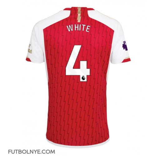 Camiseta Arsenal Benjamin White #4 Primera Equipación 2023-24 manga corta